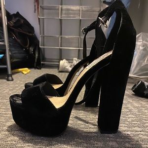 Steve Madden Black Platform Heels